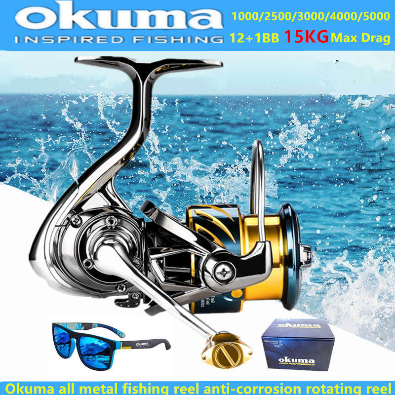 Trolling Reel - Okuma Reel Pancing Logam Penuh 12+1BB15KG