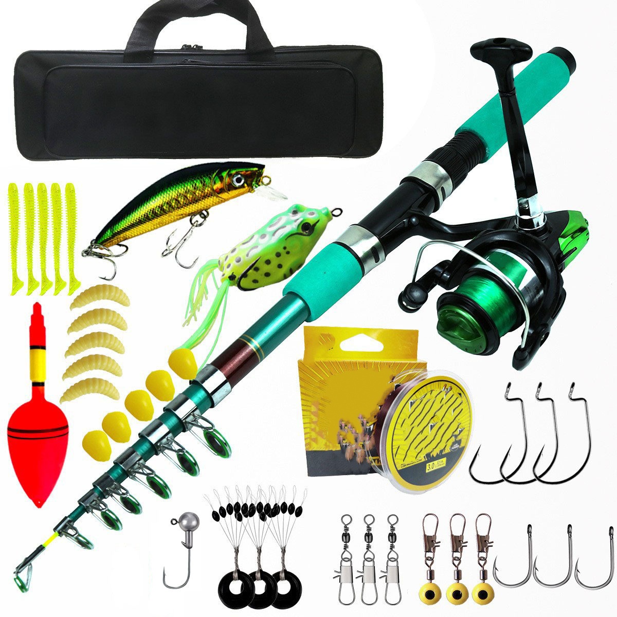 Spinning Reel - Kit Kombo Joran dan Reel Pancing