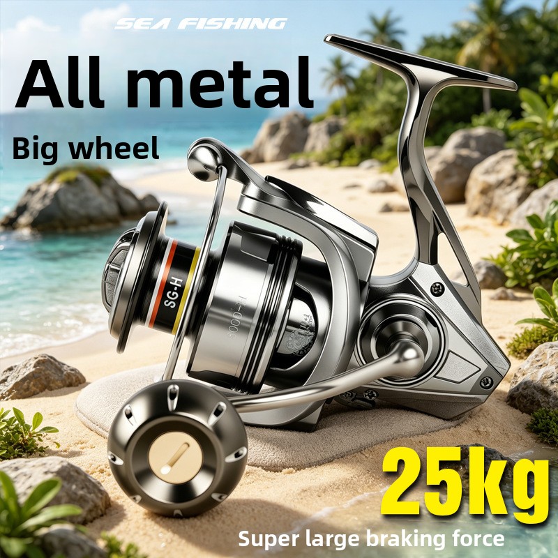 Reel spinning full metal premi - Ice Fishing Reel ulasan dan harga